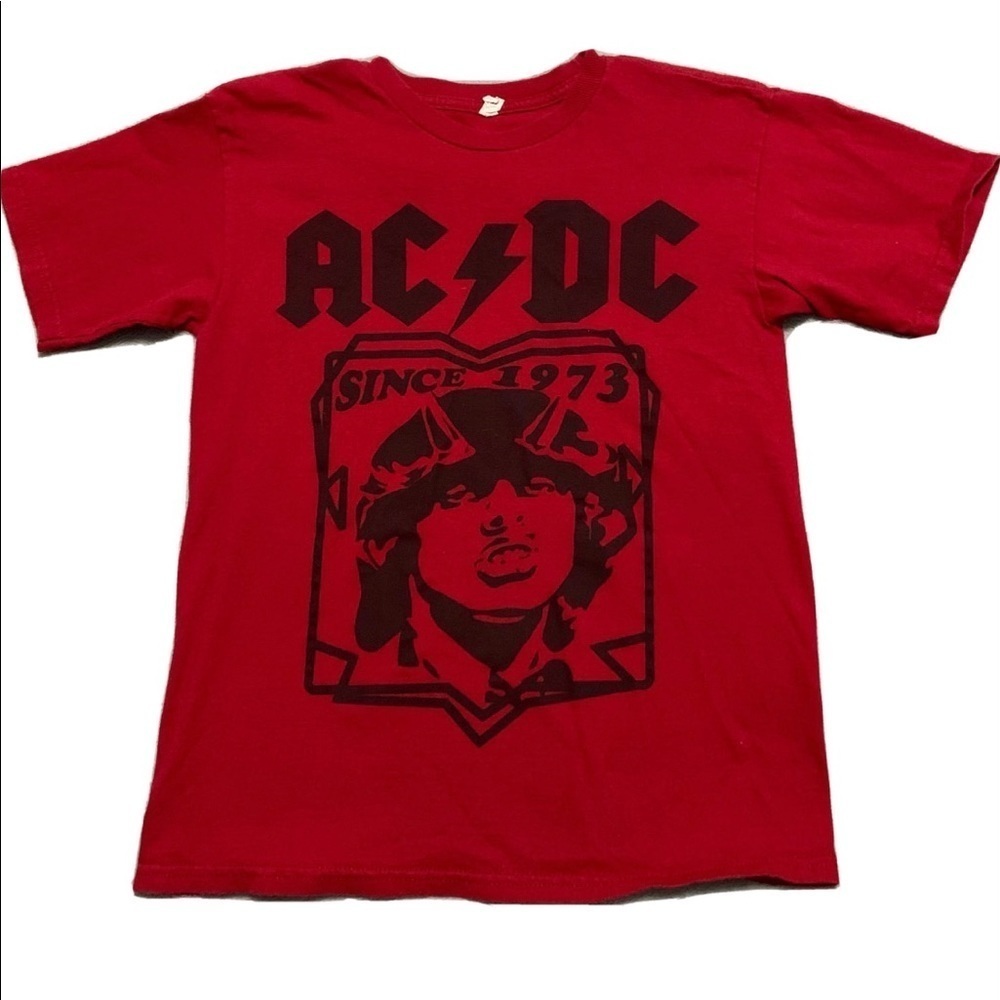 AC/DC Red Band Tee Size Small